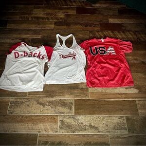 3 Arizona Diamondbacks shirts 2 t shirts 1 tank top Nike Under Armour XLi